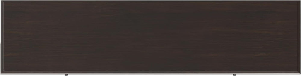 SIMPLIHOME Connaught 72" Wide Solid Wood TV Stand in Dark Chestnut Brown