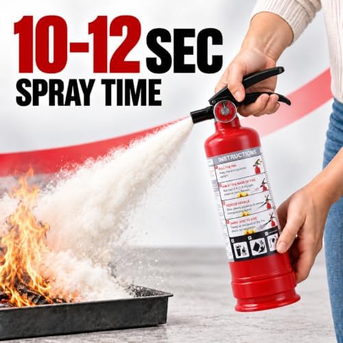 2.5 lb ABC Dry Chemical Fire Extinguishers 1-Pack for Home & Car