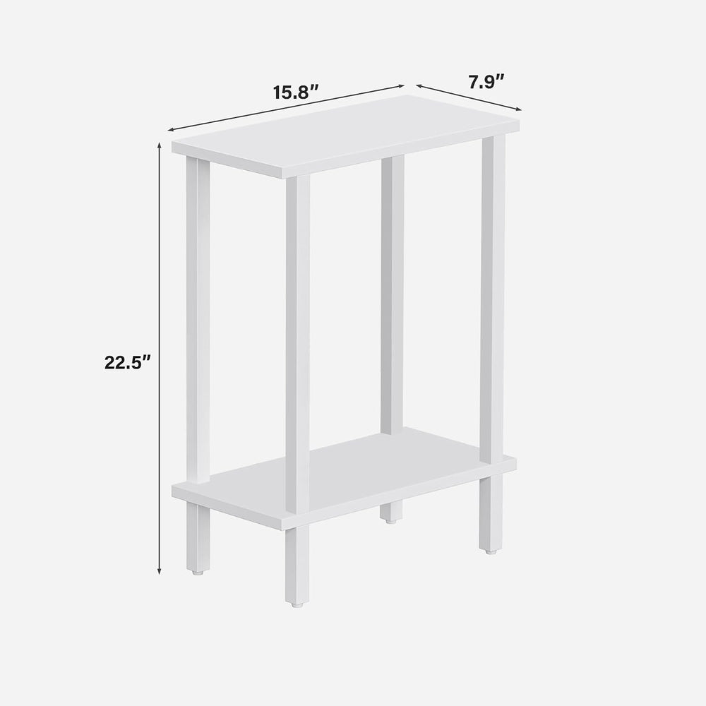 TUTOTAK Narrow Side Table Set of 2, Small End Table for Couch