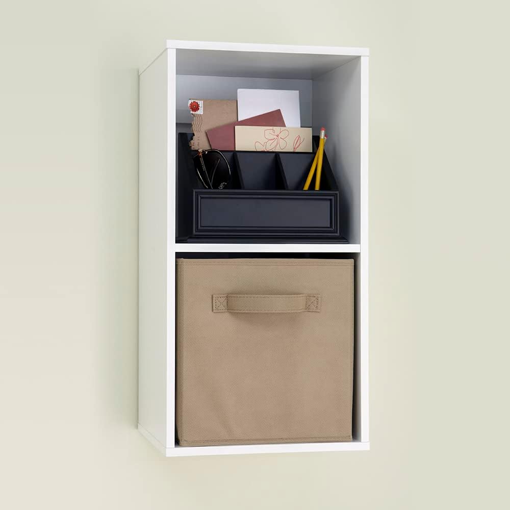 ClosetMaid Cubeicals 2 Cube Storage Shelf Organizer Bookshelf, Stackable or H...