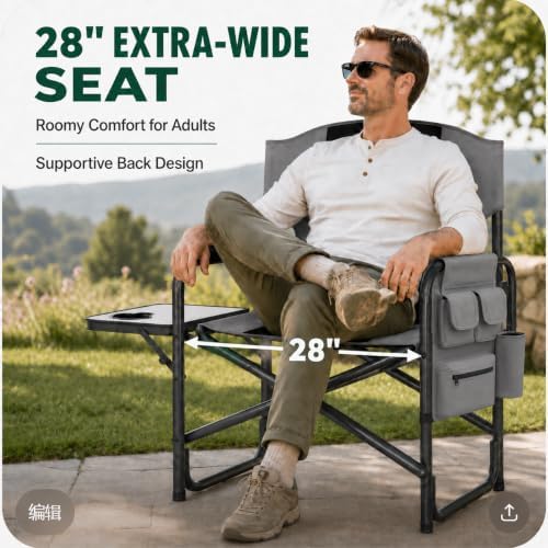 Colegence Oversized Camping Chairs, for Lawn, Soccer, Sport 600-lb Capacity
