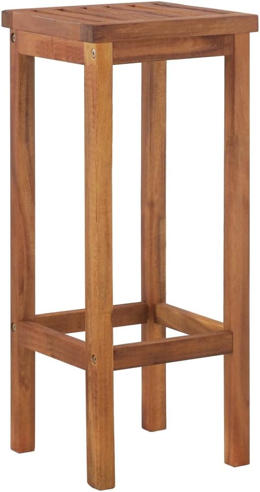 vidaxl bar stools 6 pcs solid wood acacia showing dimensions