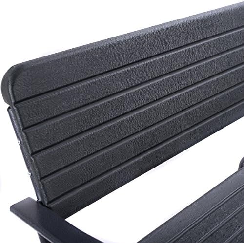 HAPPYGRILL Outdoor Swing Glider Bench, Patio Loveseat Chair with Steel Frame,...