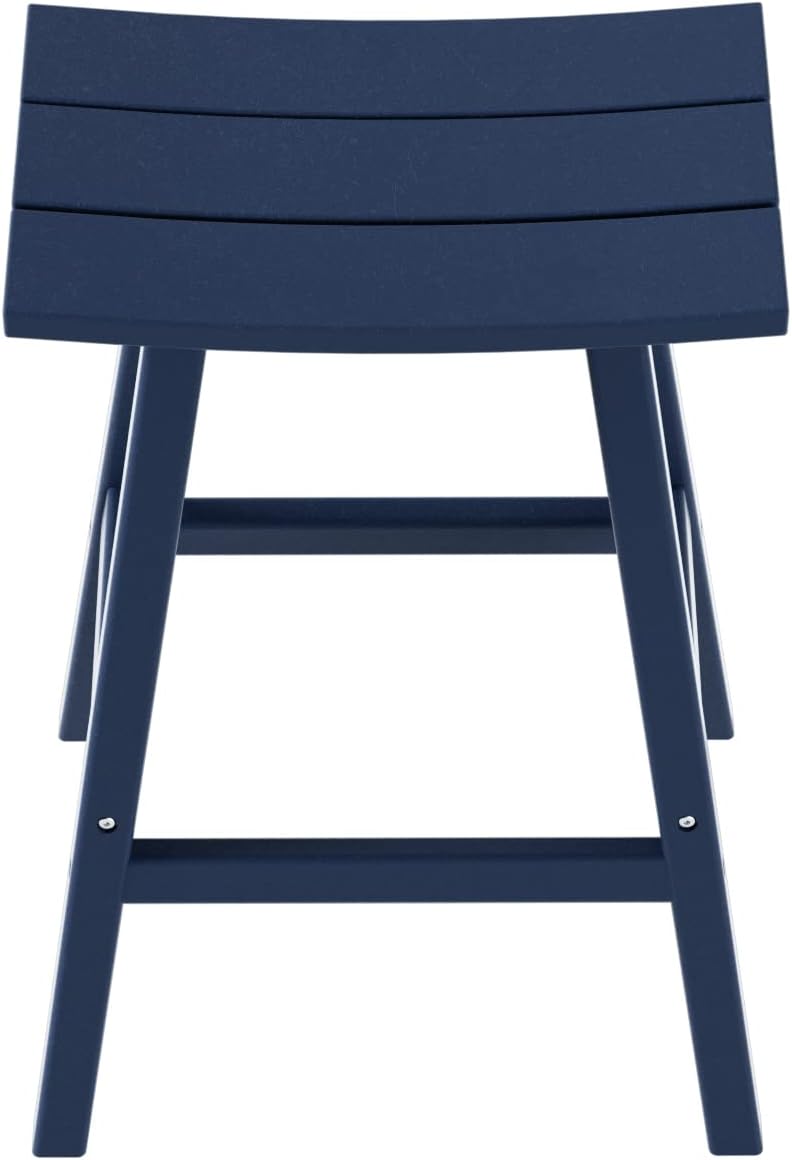 HDPE Laguna Contempo 29" Saddle Bar Stool, Navy Blue