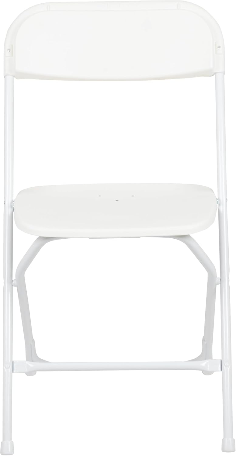 Flash Furniture Hercules Series Plastic Folding Chair - White - 4 Pack 650LB ...