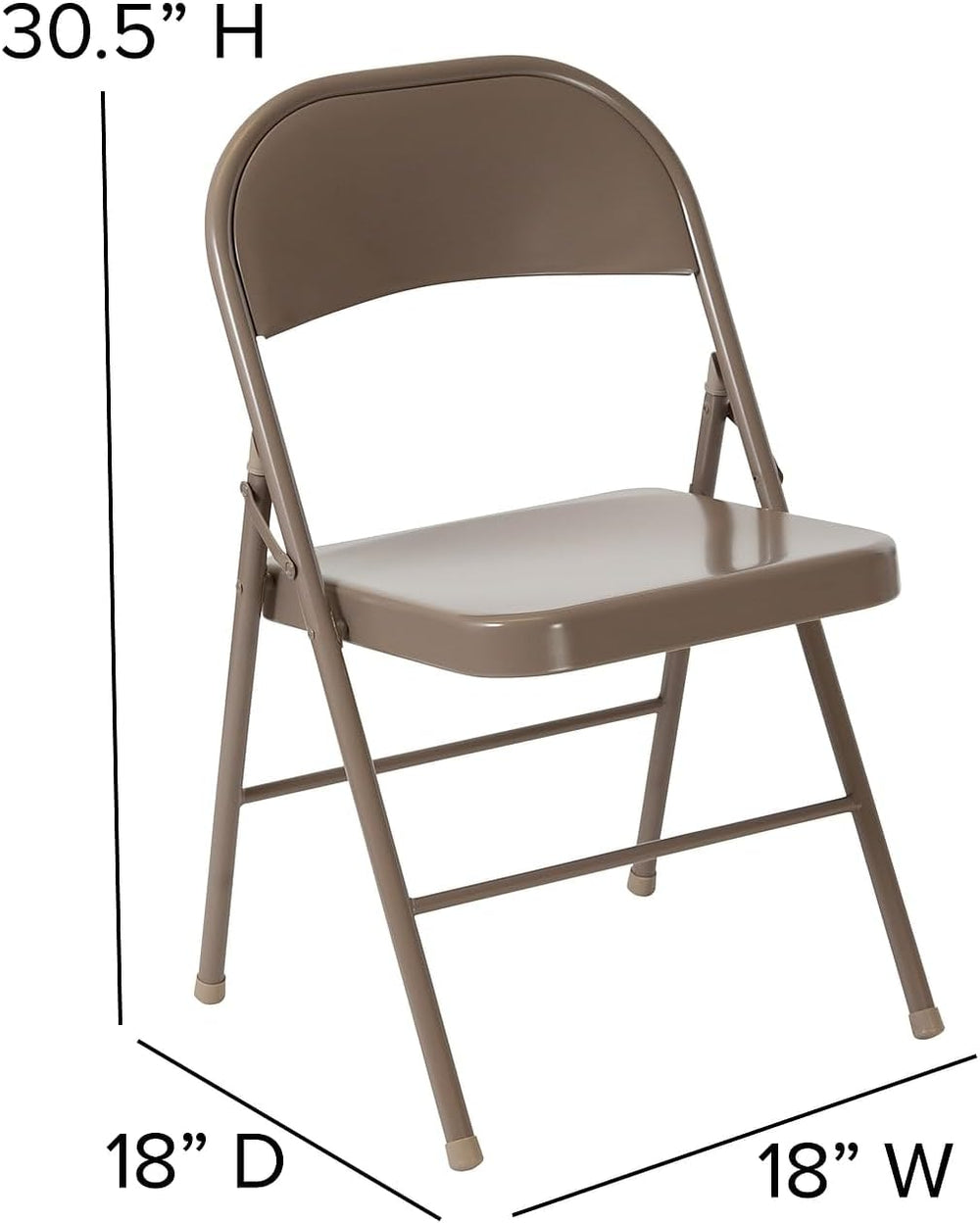Flash Furniture HERCULES Series Double Braced Beige Metal Folding Chair