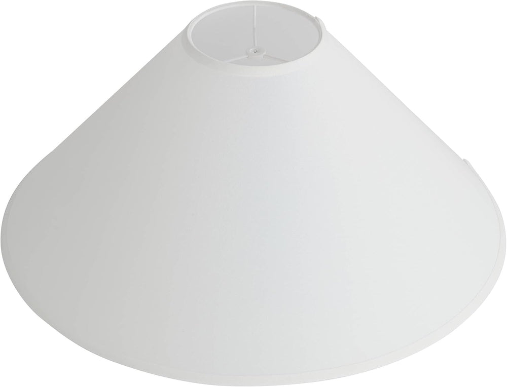 Rolla Extra Large White Linen Chimney Large Lamp Shade 6x23x13.5 (Spider)