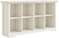OSCHF 8-Cube Open Bookcase with Base, 2-Tier Low Cabinet, White