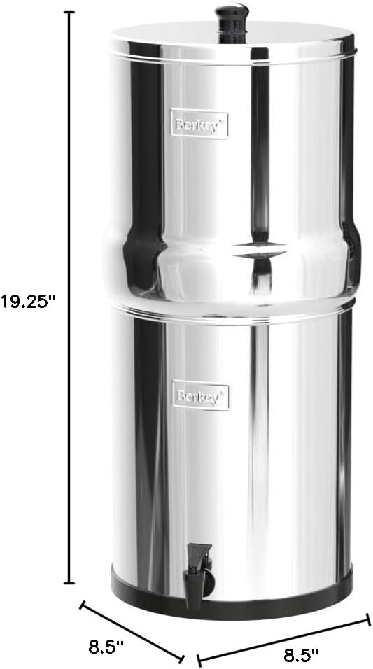 Big Berkey 2.25 Gal Gravity Water Filter System with BB9-2 Filters