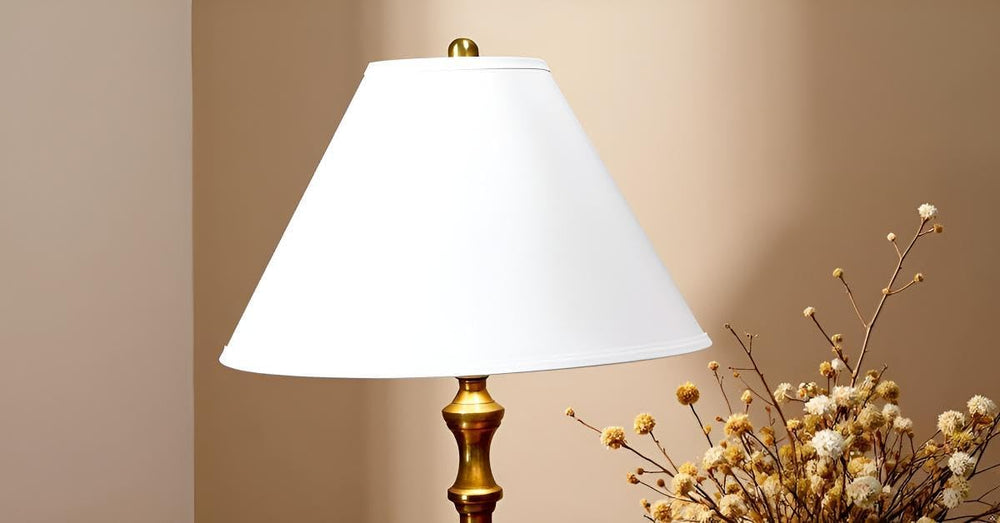Aspen Creative 32206A Hardback Empire Spider Lamp Shade in White, 6" Top...