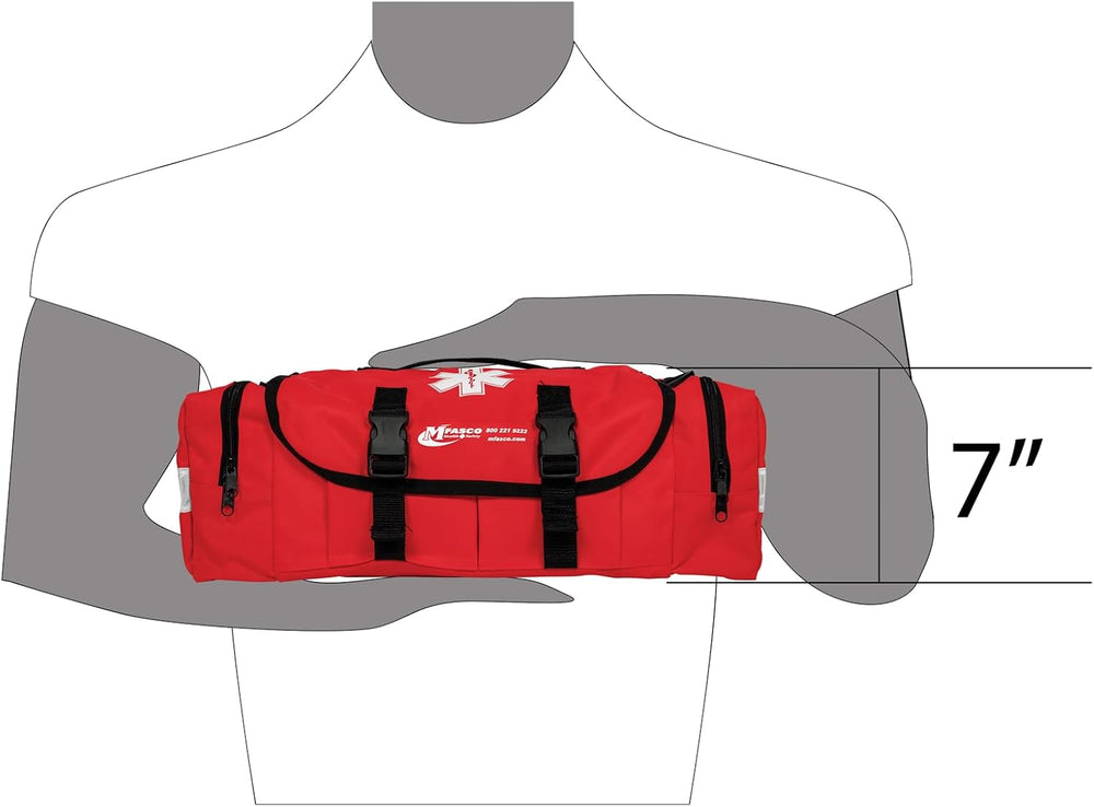 MFASCO Complete Emergency Response First Aid Kit Trauma Bag, Red