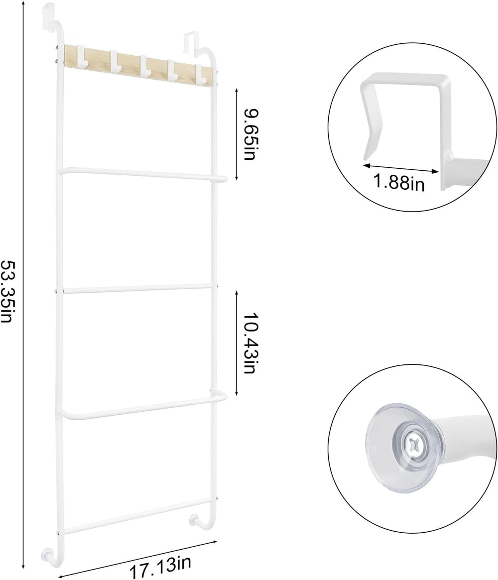 Over the Door Towel Rack for Bathroom 5 Tier Over The Door Towel Bar