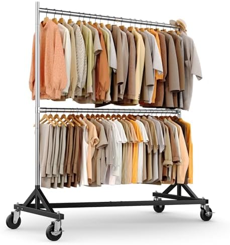 HOKEEPER Clothes Rack, Z Rack Hold 610LBS Clothing Rack 4 Packs