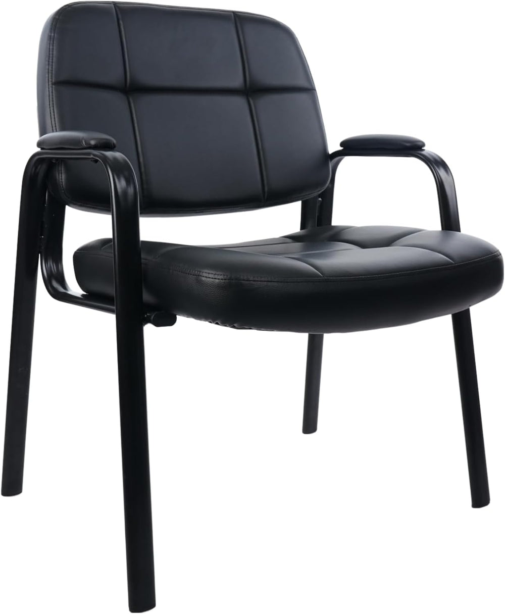 CLATINA Big & Tall 400 lbs Waiting Room Guest Chair, Leather Office Recep...