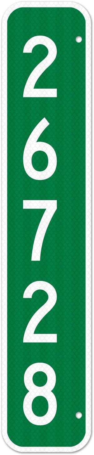 911 Address Number Sign, Custom Emergency Reflective Mailbox Sign, Visible