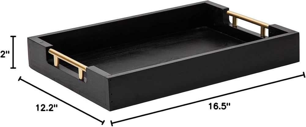 Decorative Coffee Table Ottoman Trays Modern Wood Elegant 16"x12" R...