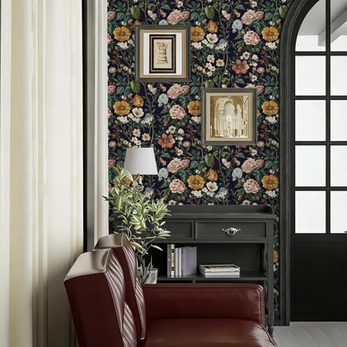 Livebor Floral Peel and Stick Wallpaper Floral Contact Paper 16.9"x393.7...