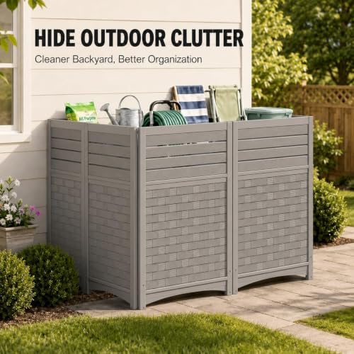 ADDOK Outdoor Privacy Screen, 45" H x 22" W Air Conditioner Fence, ...