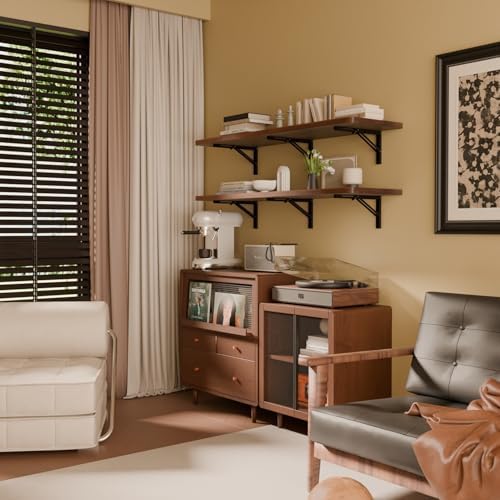 IAE Wall Mounted Folding Table with Pine Wood,60" x 16"Floating Wall Desk