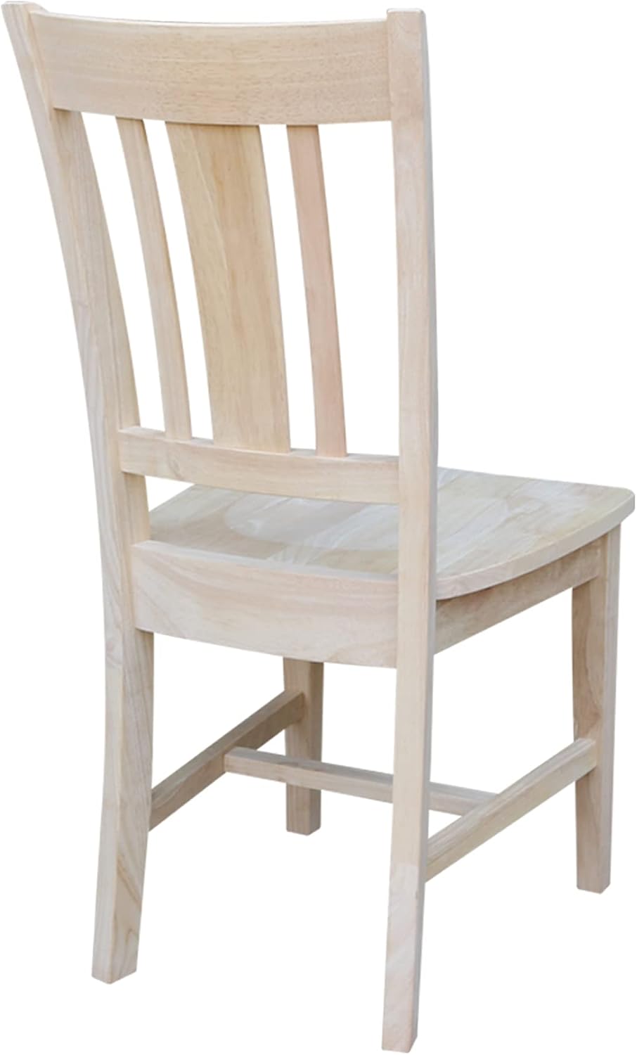 IC International Concepts Set of 2 San Remo Solid Wood Chairs, Unfinished