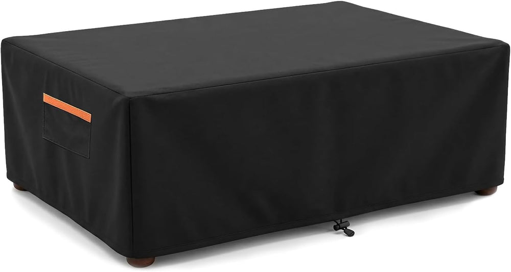 Outdoor Coffee Table Cover Waterproof, 600D Heavy Duty, 48x28x16, Black