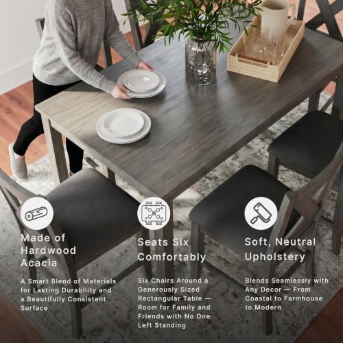 Signature Design by Ashley Caitbrook Counter Height Dining Table Set for 6
