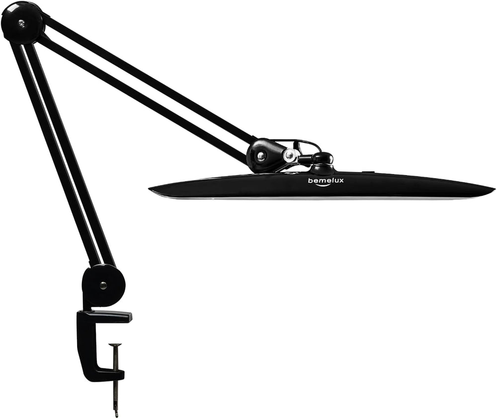 20-Inch LED Desk Lamp with Clamp, 24W 2200LM, Black