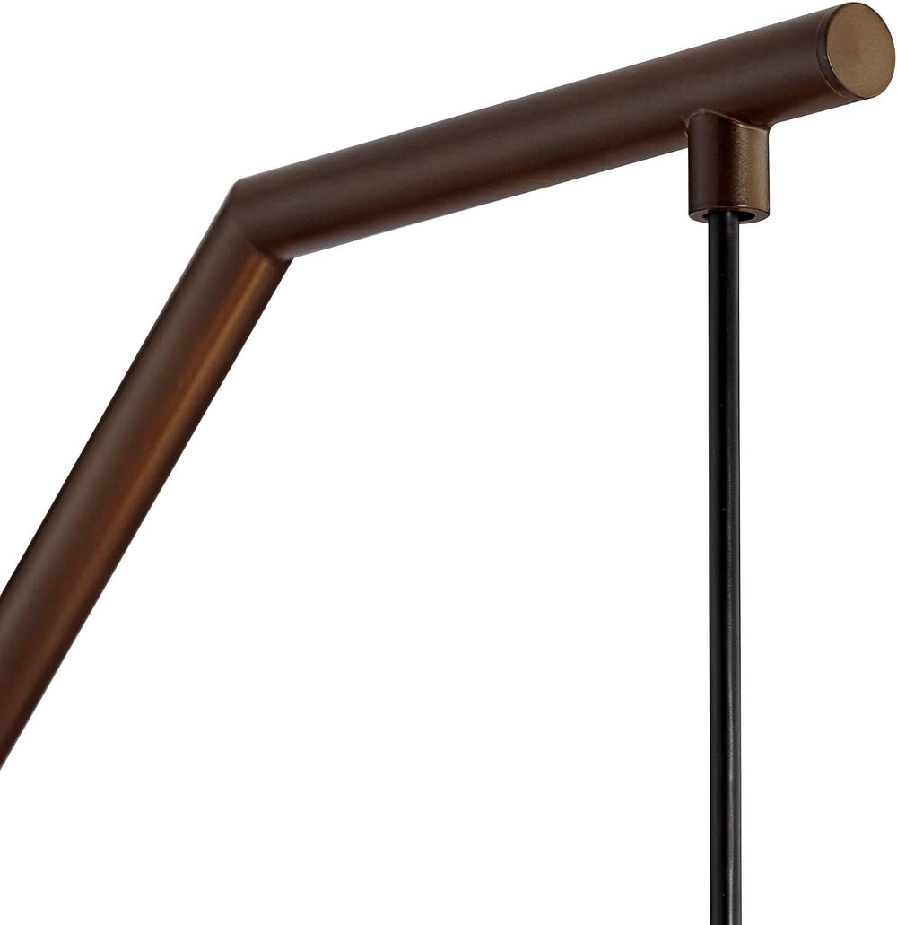 Possini Euro Design 71 1/2" Tall Blue Drum Bronze Downbridge Arc Floor Lamp