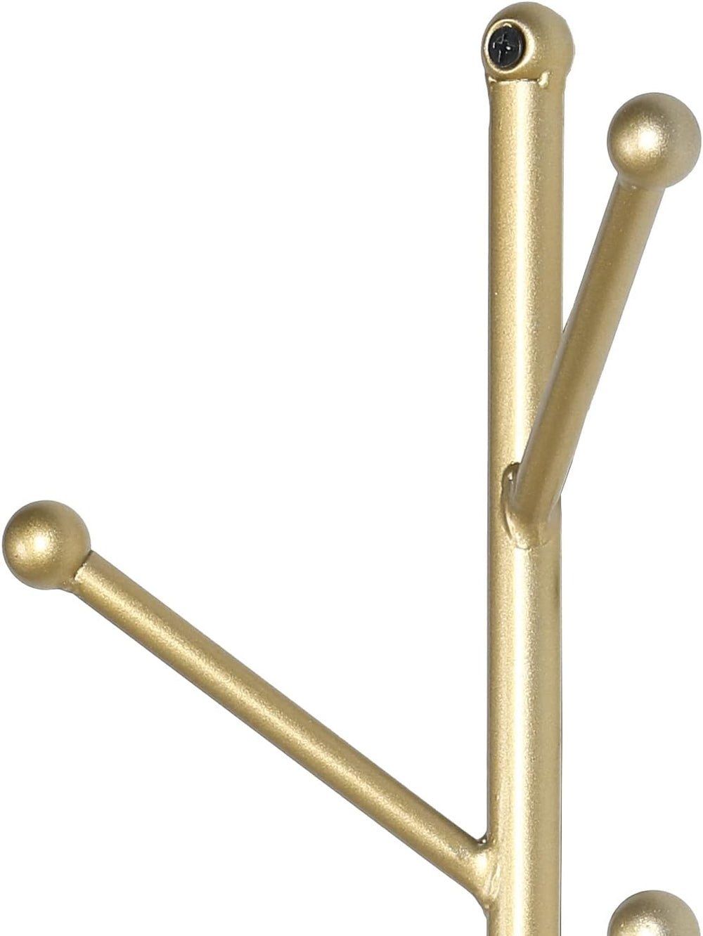 MyGift Modern Gold Metal Wall Hat & Coat Rack Tree with 8 Branch Hooks