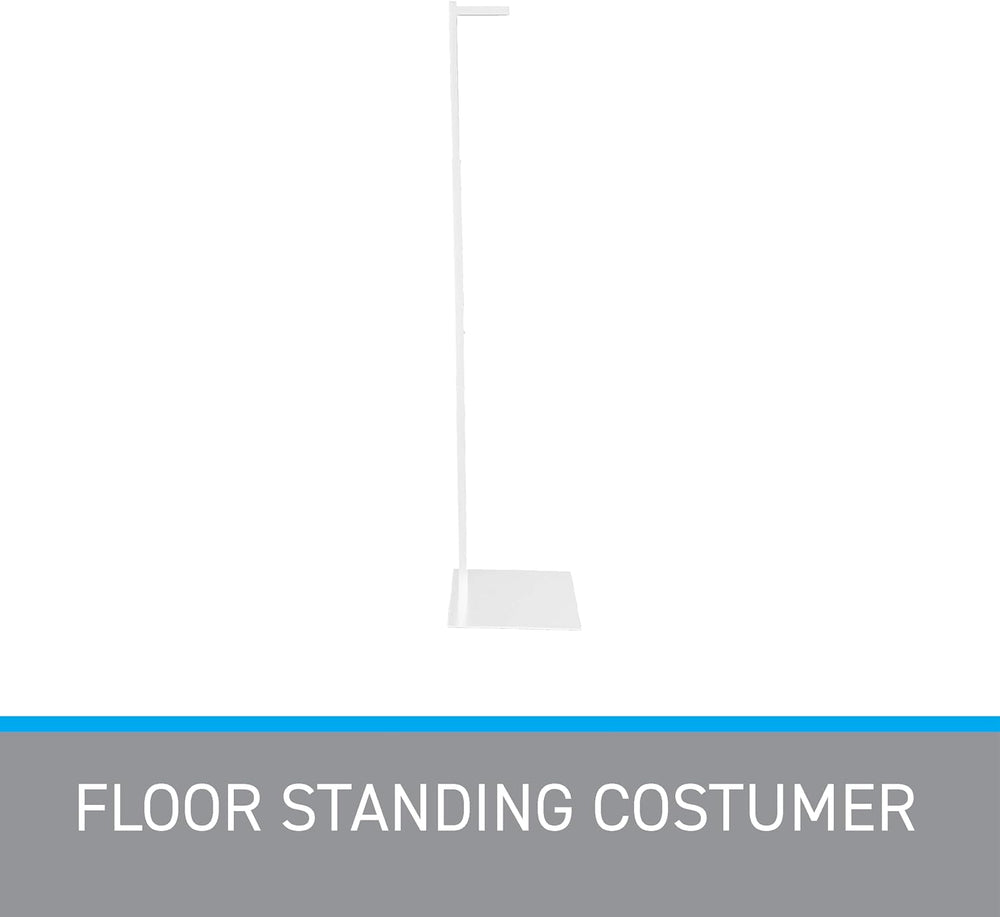 SSWBasics White Costumer Stand, Adjustable Clothes Rack for Hanging Clothes