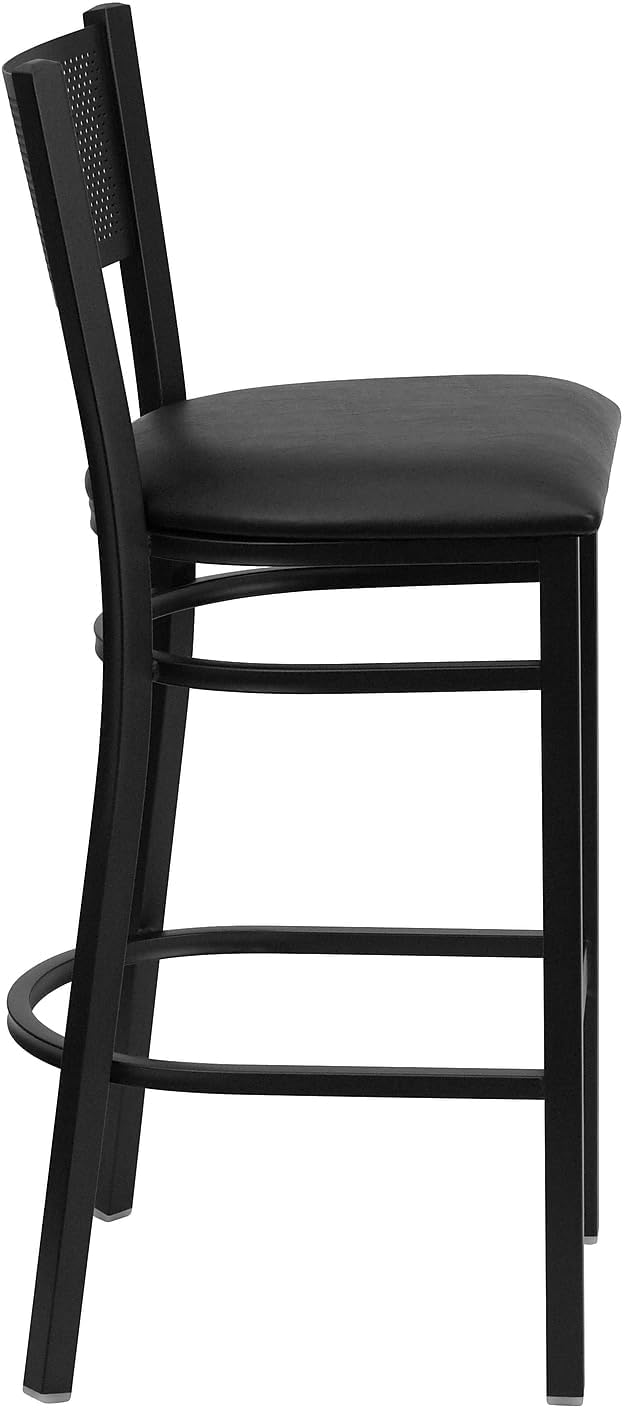 Flash Furniture Hercules Metal Restaurant Barstool, Black, 2-Pack