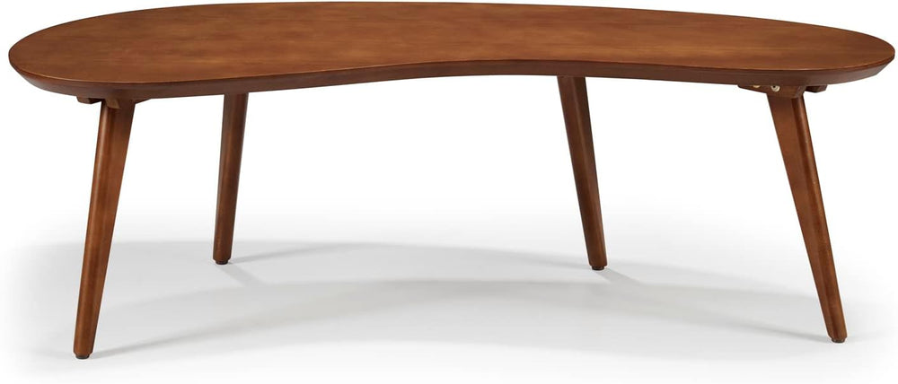 Mid Century Modern Abstract Shaped Coffee Table/Solid Wood/Castanho Finish