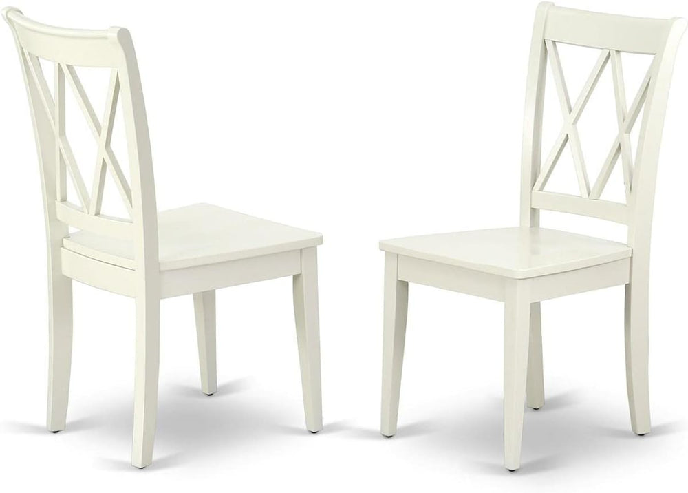 East West Furniture HLCL3-LWH-W 3 Piece Dining Table Set for Small Spaces Con...