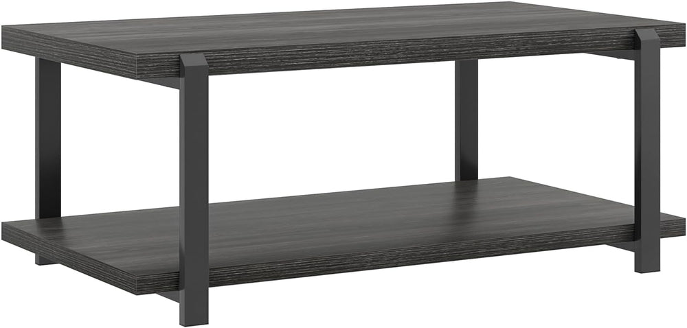 FOLUBAN Modern Coffee Table, Rustic Wood Center Table with Storage for Living...