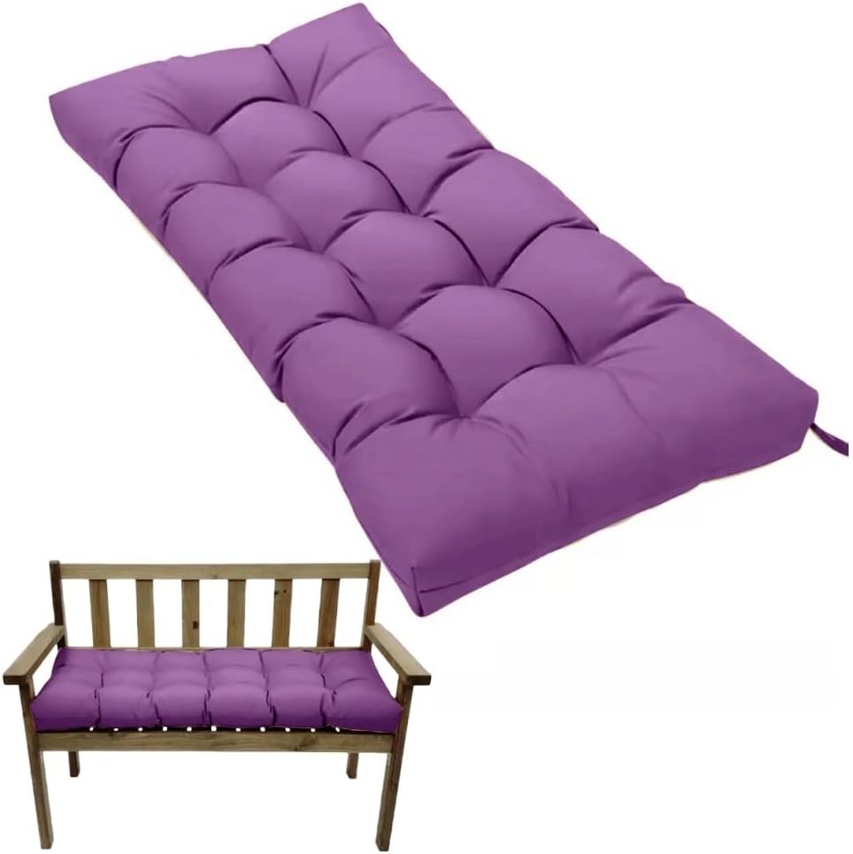 Waterproof Indoor/Outdoor Bench Cushion, Garden Loveseat Cushion, Swing Seat ...