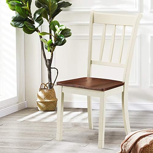 GIANTEX Wood Dining Chairs Set of 4, Armless Kitchen Chairs