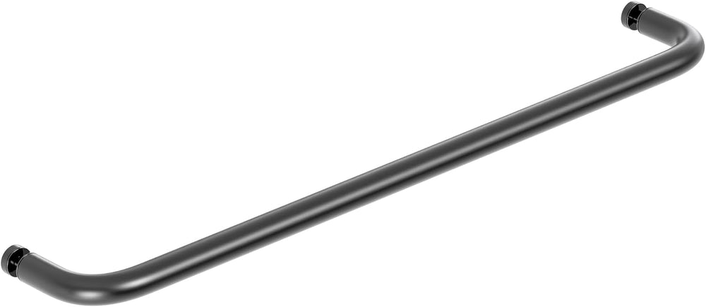 Ranbo 24 Inch Shower Door Handle, Single-Sided Towel Bar, Matte Black