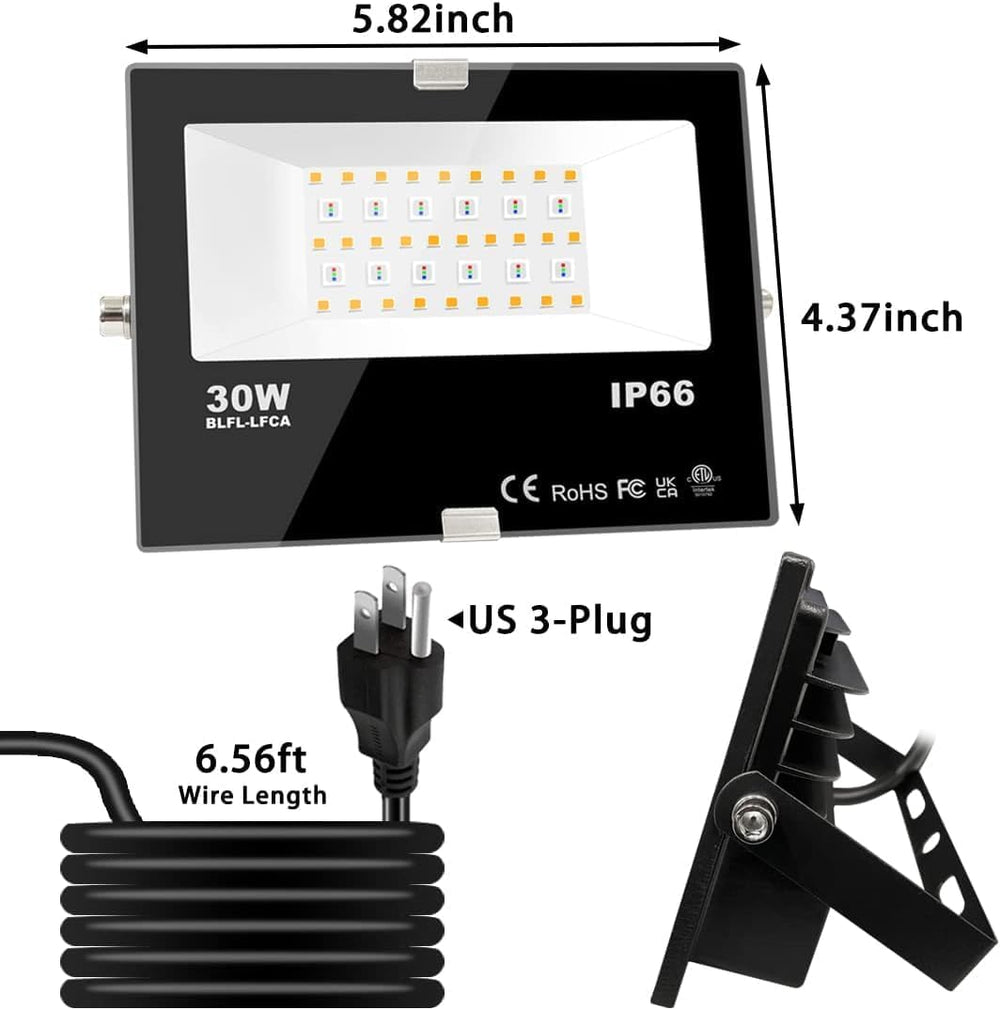 MELPO Led Flood Light 30W, 300W Equivalent Outdoor Color Changing Lights