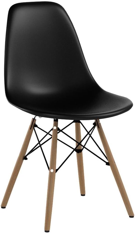GIANTEX Dining Chairs Set of 2 Black, Pre Assembled Dining Room Chairs