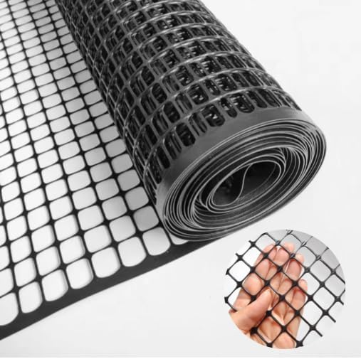 PotatoLife Black Plastic Garden Fence, Hardware Mesh, 24'' x 25'