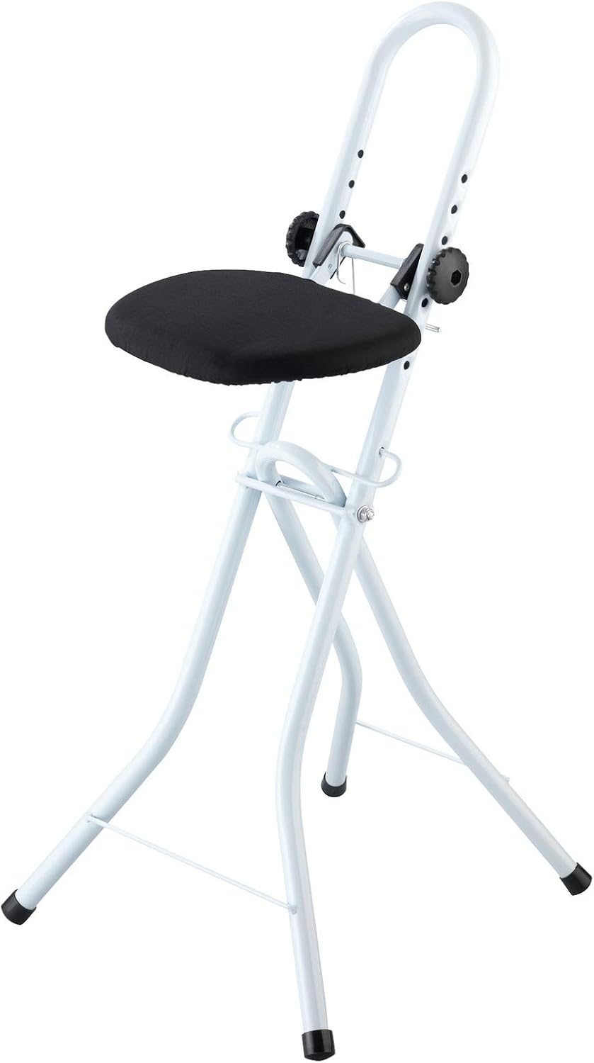 WENKO Standing Chair for Ironing, Adjustable Stool, Standing Desk Stool, Fold...