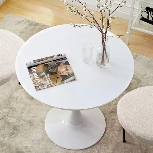 24" Small Round Kitchen Table Set for 2 with Velvet Upholstered Chairs