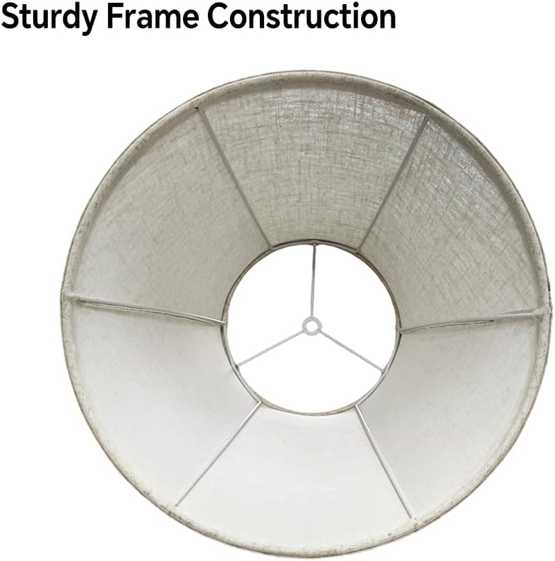 Royal Beige Linen Lamp Shade Set of 2, 7.9"Top x Bottom13"x 9.8&quo...