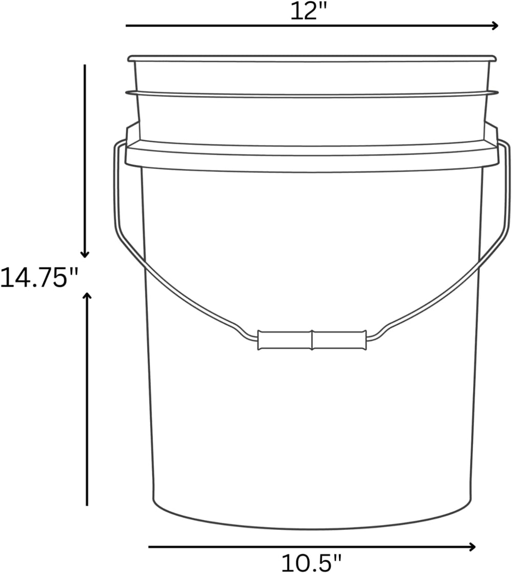 House Naturals 5 Gallon Food Grade BPA Free Bucket Pail with Air Tight Double...