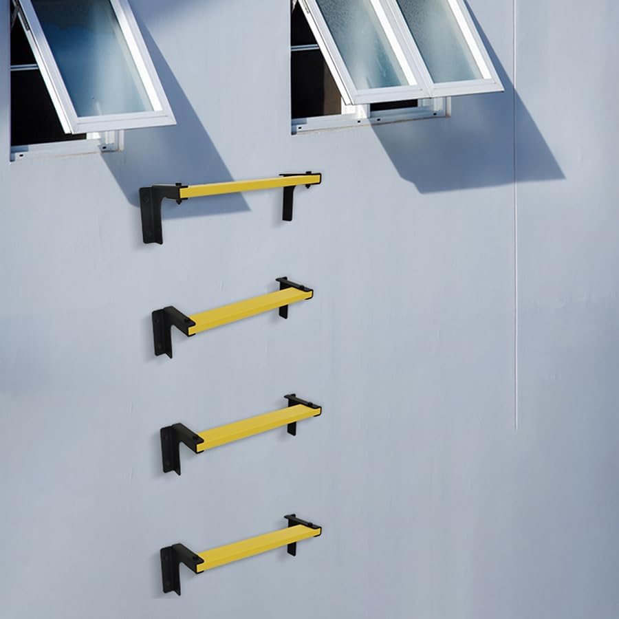 Wall-Mounted Rungs DIY | Set of 20 Fireproof Climbing Rungs | Antislip Standi...