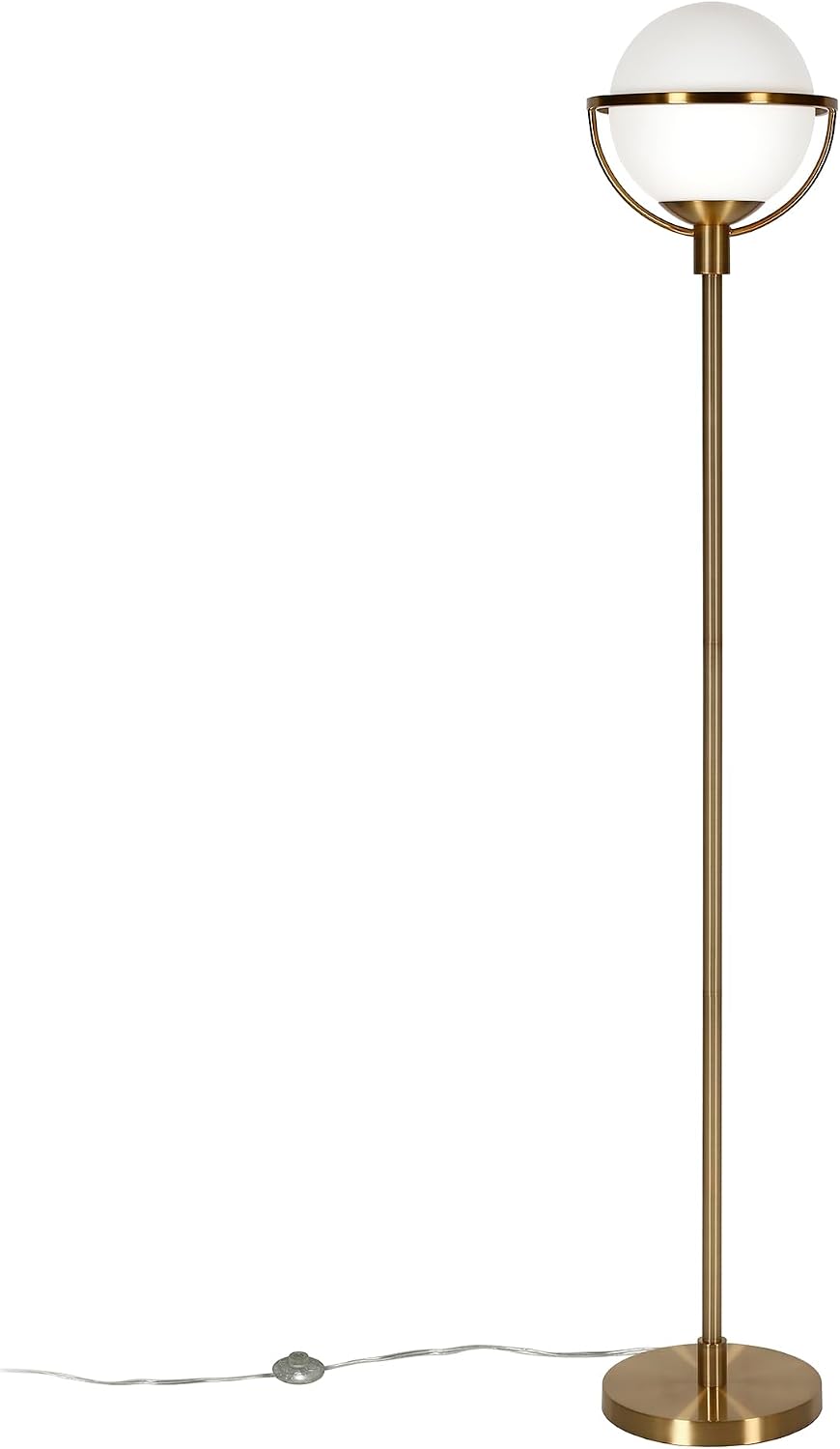 Henn&Hart 68" Glam 1-Light Floor Lamp, Gold