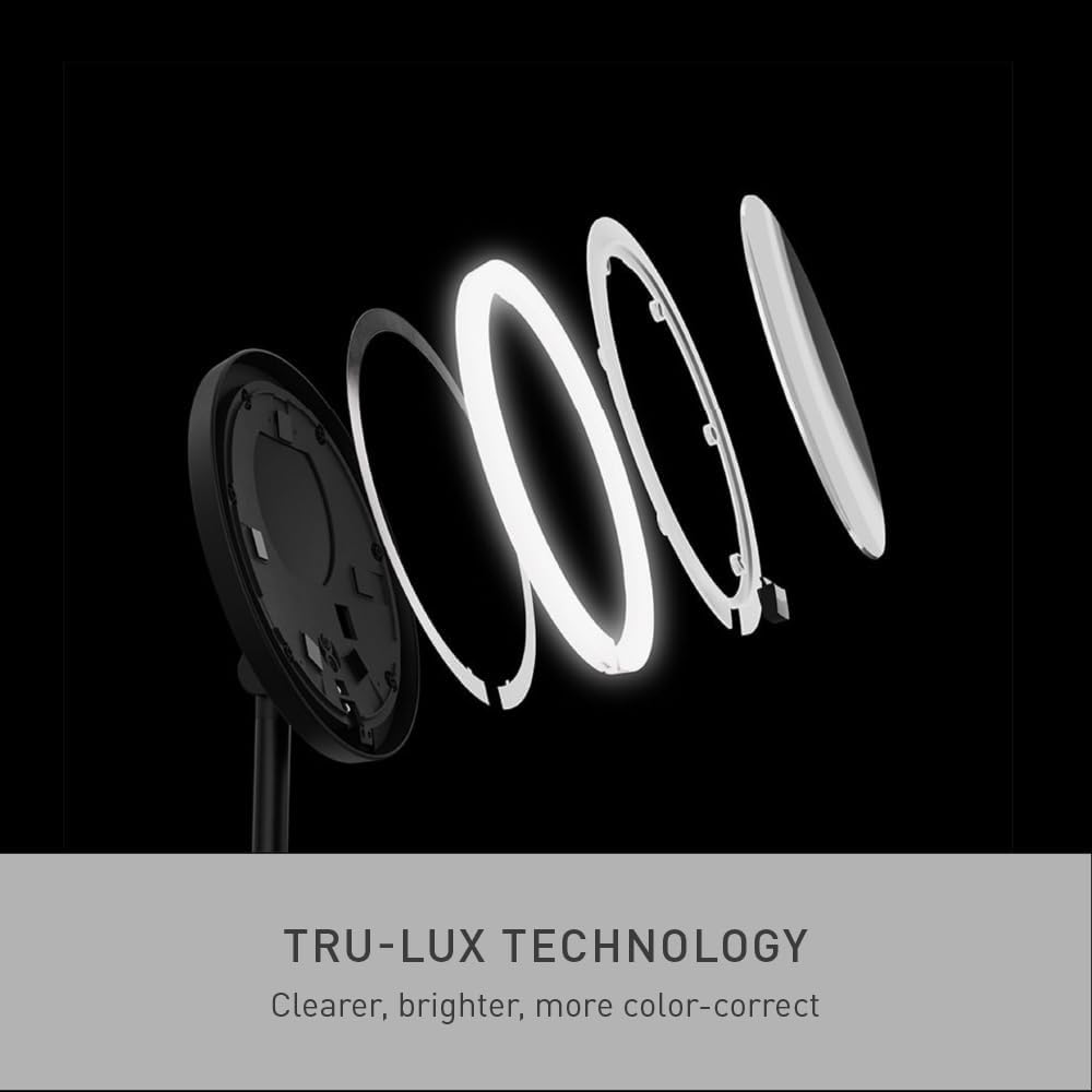 simplehuman Sensor Mirror Fold, 5'' with 10X Magnification, Round Rec...
