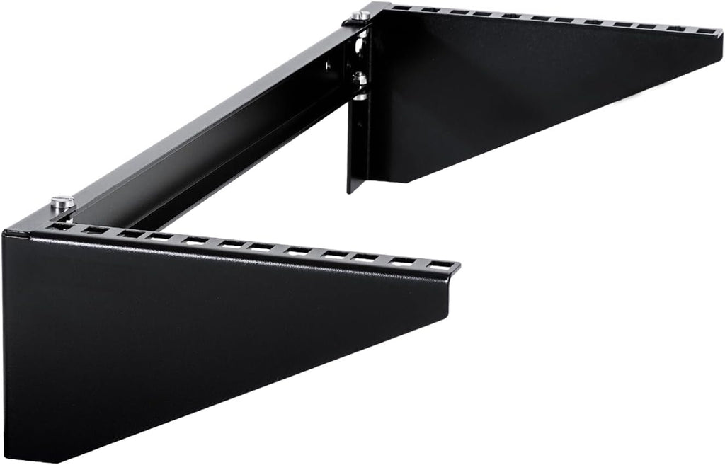 RackPath 4U Vertical Wall Mount Rack - Heavy Duty 125lbs Capacity Vertical Mounting Bracket (4U)