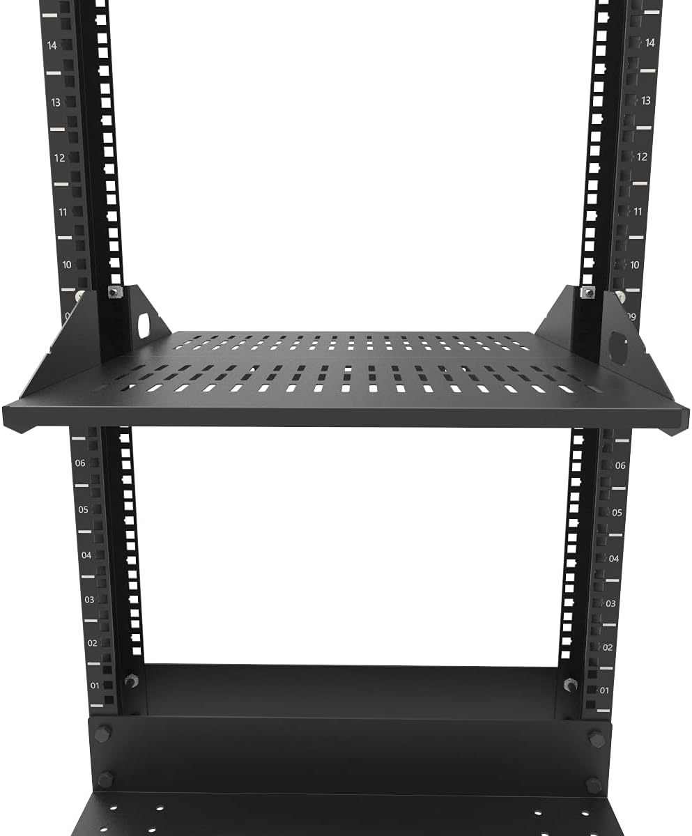 2U Cantilever Server Rack Shelf 2 Piece Set Center Weighted