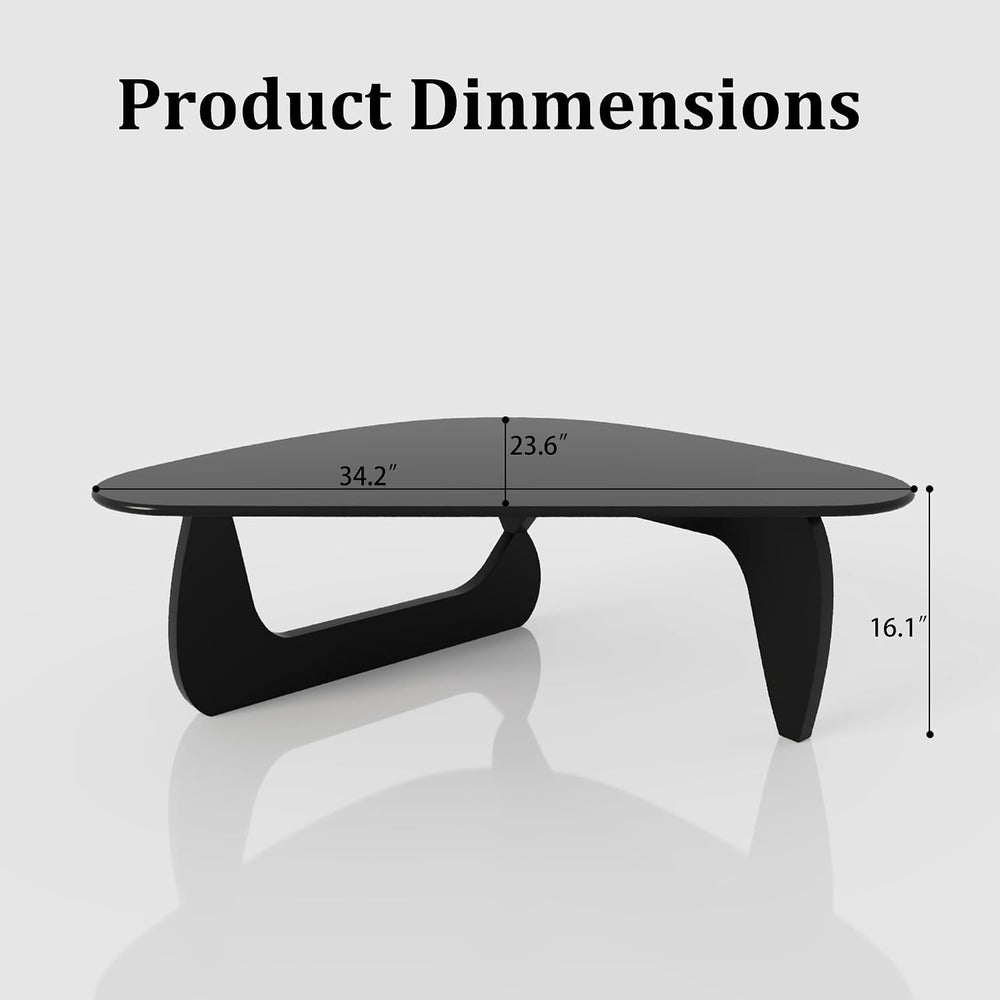 34" Coffee Table for Living Room Mid Century Modern Center Table with So...